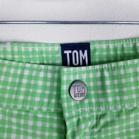 Tom & Teddy Green & White Swim Trunks Shorts size XL - Picture 10 of 10